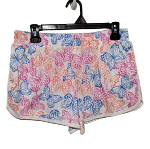 Wonder Nation Kids Butterfly Print Athletic Shorts With Pockets NWOT
